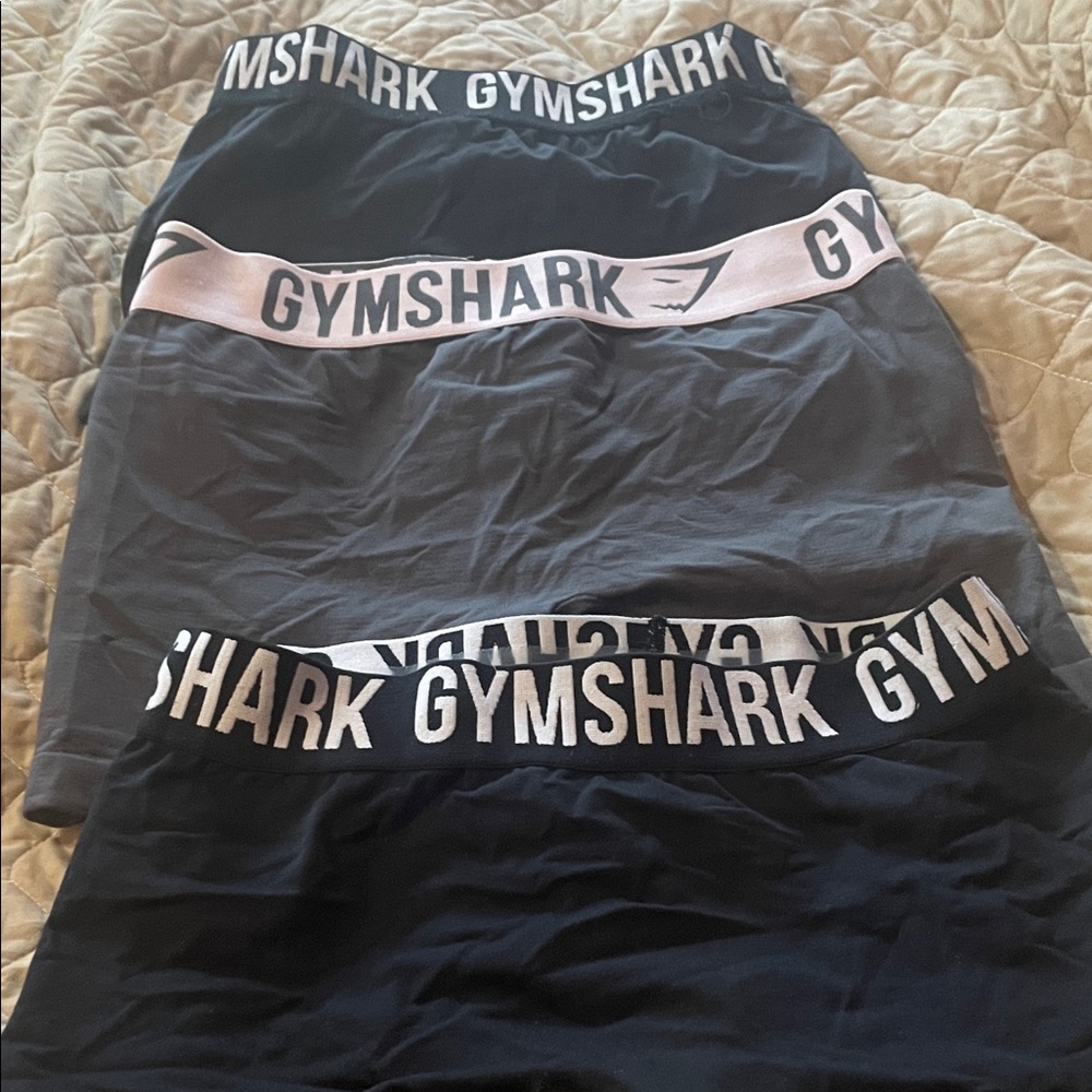 2/$15 GYMSHARK Black and Dark Gray Shorts Duo bundle